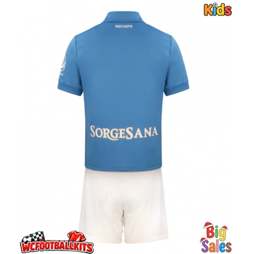 SSC Napoli Replica Home Stadium Kit for Kids 2026-27 Short Sleeve (+ pants)